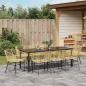 Preview: Garten Essgruppe 9 stk. Braun Poly-Rattan