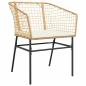 Preview: 7-teiliges Garten Ess-Set mit Kissen in Braun Poly Rattan