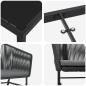 Preview: Set von 4 Schwarz PE-Rattan Standard Langlebig Gartenstuhl