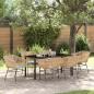 Preview: ARDEBO.de - 7-teiliges Garten-Ess-Set mit Kissen Braun Poly-Rattan