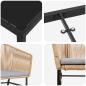 Preview: 7-teiliges Garten-Ess-Set mit Kissen Braun Poly-Rattan