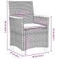 Preview: 5-teiliges Garten-Ess-Set mit Kissen Beige Poly-Rattan