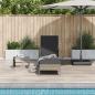 Preview: Sonnenliege Grau und Dunkelgrau PE Rattan 157 x 55 x 92 cm
