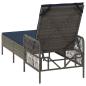 Preview: Sonnenliege Grau PE Rattan 157 x 55 x 92 cm Faltbar Sonnenliege