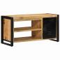 Preview: ARDEBO.de - Schuhbank 100x40x50 cm Massivholz Raues Mango