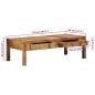 Preview: Couchtisch Braun 110 x 54 x 35 cm Massives upgecyceltes Holz
