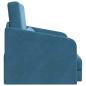 Preview: Boden-Sofa-Bett 2-in-1 Blau 65x80x83 cm Velvet