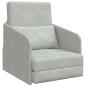 Preview: Boden Schlafsofa 2-in-1 Hellgrau 65x80x83 cm Velvet