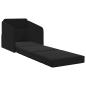 Preview: Boden Sofa Bett 2-in-1 Schwarz 65x80x83 cm Samt