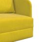 Preview: ARDEBO.de - Boden Schlafsofa 2-in-1 Gelb 65x80x83 cm Samt