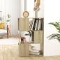 Preview: ARDEBO.de - Bücherregal Raumteiler Sonoma-Eiche 60x24x94 cm Holzwerkstoff