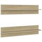 Preview: Wandregale 2 Stk. Sonoma-Eiche 80x11,5x18 cm Holzwerkstoff