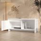 Preview: TV-Schrank Weiß 90x35x40 cm Holzwerkstoff