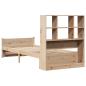 Preview: Massivholzbett mit Regal ohne Matratze 90x200 cm Kiefer