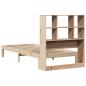Preview: Massivholzbett mit Regal ohne Matratze 90x190 cm Kiefer