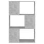 Preview: Bücherregal Raumteiler Betongrau 60x24x94 cm Holzwerkstoff