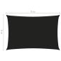 Preview: Sonnensegel Oxford-Gewebe Rechteckig 6x8 m Schwarz