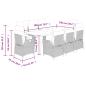 Preview: 9-tlg. Garten-Essgruppe mit Kissen Schwarz Poly Rattan