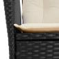 Preview: 9-tlg. Garten-Essgruppe mit Kissen Schwarz Poly Rattan