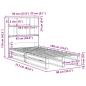 Preview: Massivholzbett mit Regal ohne Matratze 90x190 cm