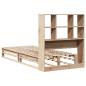 Preview: Massivholzbett mit Regal ohne Matratze 90x190 cm