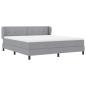 Preview: Boxspringbett mit Matratze Hellgrau 180x200 cm Stoff