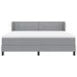 Preview: Boxspringbett mit Matratze Hellgrau 180x200 cm Stoff