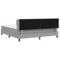 Preview: Boxspringbett mit Matratze Hellgrau 180x200 cm Stoff