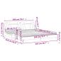 Preview: Bett mit Matratze Grau 200x200 cm Kunstleder