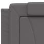 Preview: Bett mit Matratze Grau 200x200 cm Kunstleder