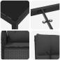 Preview: 5-teiliges Garten-Essset Schwarz Poly-Rattan