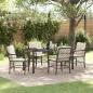 Preview: ARDEBO.de - 5-Teiliges Garten Essset mit Kissen Braun Poly-Rattan