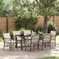Preview: ARDEBO.de - 7-teiliges Gartentisch-Set mit Kissen Braunes Poly-Rattan