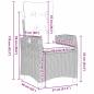 Preview: 5-teiliges Garten-Dining-Set mit Kissen Hellgrau Poly-Rattan