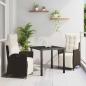 Preview: ARDEBO.de - 3-teiliges Garten-Esszimmer-Set Braun Poly-Rattan