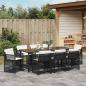 Preview: Garten Essgruppe 9 stk. Schwarz Poly-Rattan
