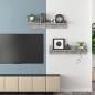 Preview: Wandregale 2 Stk. Betongrau 80x11,5x18 cm Holzwerkstoff