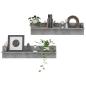 Preview: Wandregale 2 Stk. Betongrau 80x11,5x18 cm Holzwerkstoff