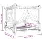 Preview: Himmelbett 180x200 cm Bambus
