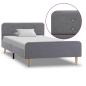 Preview: ARDEBO.de - Bettgestell Hellgrau Stoff 90x200 cm