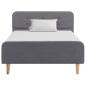 Preview: Bettgestell Hellgrau Stoff 90x200 cm