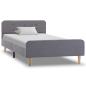 Preview: Bettgestell Hellgrau Stoff 90x200 cm