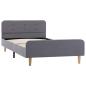 Preview: Bettgestell Hellgrau Stoff 90x200 cm