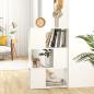 Preview: ARDEBO.de - Bücherregal Raumteiler Weiß 60x24x94 cm Holzwerkstoff