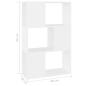 Preview: Bücherregal Raumteiler Weiß 60x24x94 cm Holzwerkstoff
