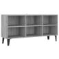 Preview: TV-Schrank mit Metallbeinen Grau Sonoma 103,5x30x50 cm