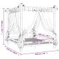 Preview: Himmelbett 160x200 cm Bambus