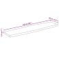 Preview: Tischplatte mit Baumkante 160x40x2,5 cm Massivholz Mango