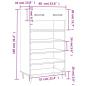 Preview: Schuhschrank Sonoma-Eiche 60x35x105 cm Holzwerkstoff