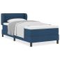 Preview: Boxspringbett mit Matratze Blau 90x200 cm Stoff